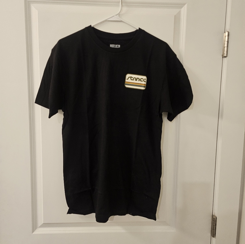 STANCE MENS SHORT SLEEVE BLACK TEE SHIRT. SIZE MEDIUM.  NWT.